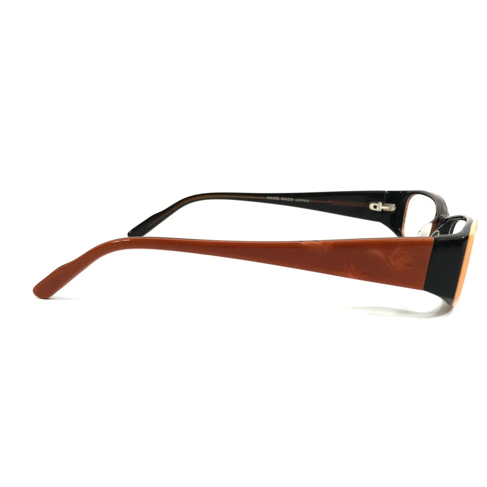 Legre Eyeglasses Frames SH168 C4 Brown Orange Fade Rectangle Full Rim 53-16-135